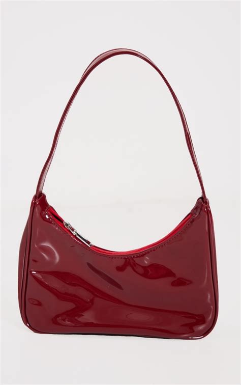 cherry red purse - cherry red shoulder bag.